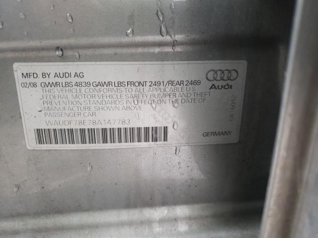 Photo 10 from auction – 2008 AUDI A4 2.0T QU with VIN WAUDF78E78A147783