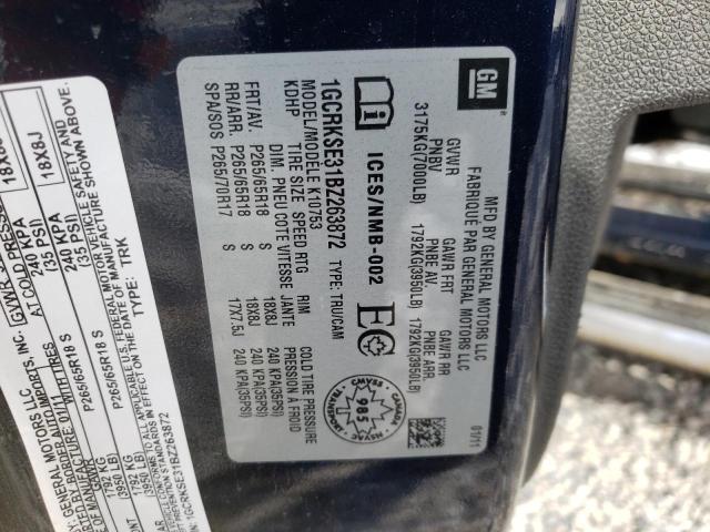 Photo 10 from auction – 2011 CHEVROLET SILVERADO with VIN 1GCRKSE31BZ263872