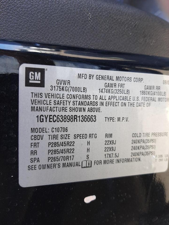 Photo 10 from auction – 2007 CADILLAC ESCALADE L with VIN 1GYFK63827R211693
