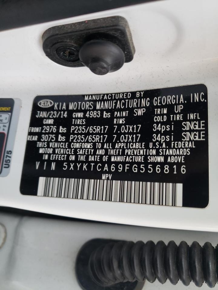 Photo 10 from auction – 2015 KIA SORENTO LX with VIN 5XYKTCA69FG556816
