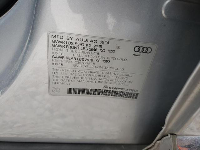 Photo 10 from auction – 2015 AUDI Q5 PREMIUM with VIN WA1CFAFP9FA036658