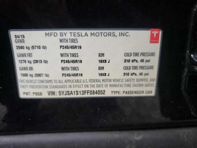 Photo 10 from auction – 2015 TESLA MODEL S 70 with VIN 5YJSA1S13FF084052
