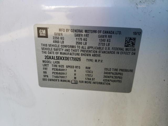 Photo 10 from auction – 2013 GMC TERRAIN SL with VIN 2GKALSEKXD6179926