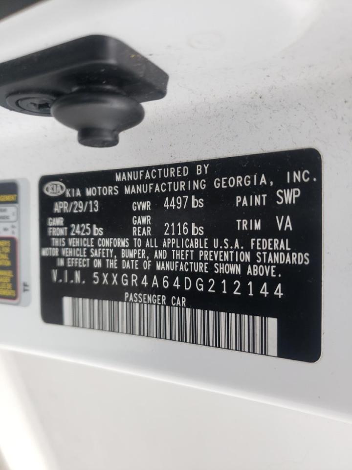 Photo 10 from auction – 2013 KIA OPTIMA SX with VIN 5XXGR4A64DG212144