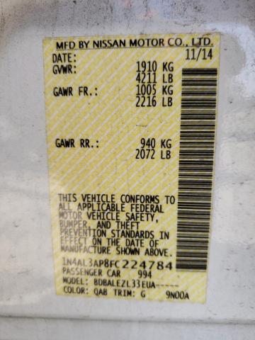 Photo 10 from auction – 2015 NISSAN ALTIMA 2.5 with VIN 1N4AL3AP8FC224784