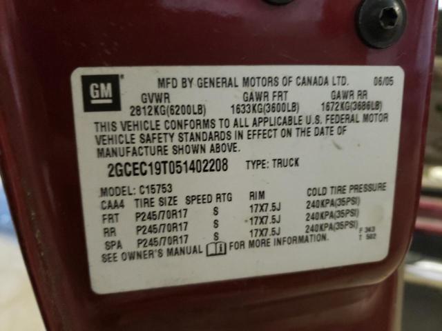 Photo 10 from auction – 2005 CHEVROLET SILVERADO with VIN 2GCEC19T051402208