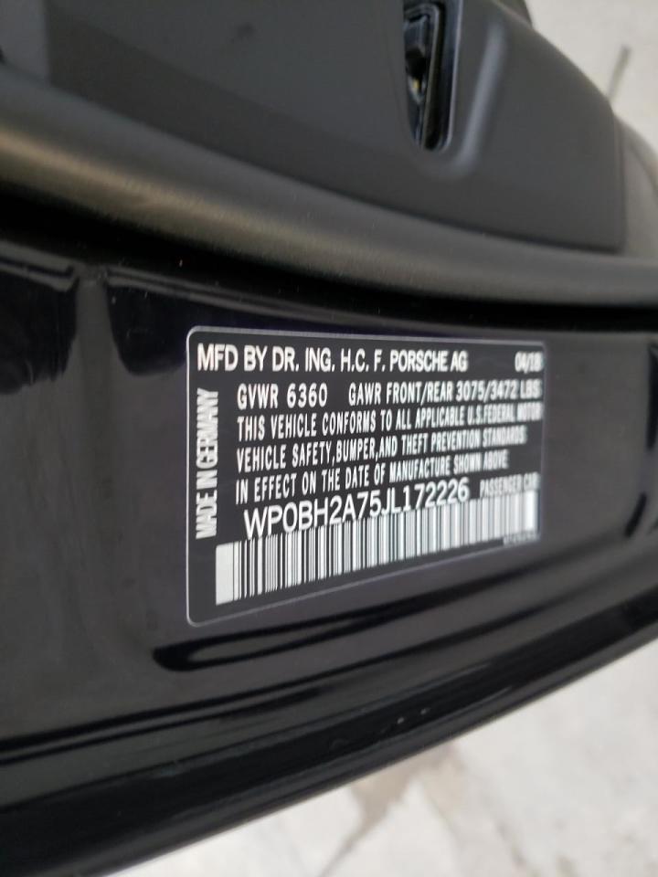 Photo 10 from auction – 2018 PORSCHE PANAMERA T with VIN WP0BH2A75JL172226