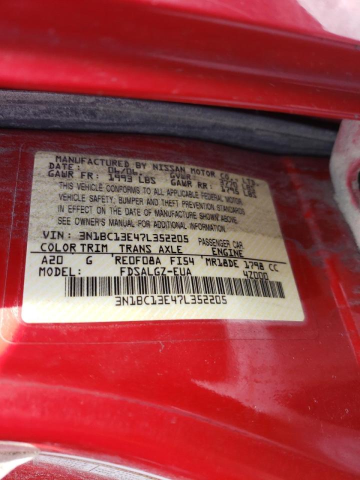 Photo 10 from auction – 2007 NISSAN VERSA S with VIN 3N1BC13E47L352205