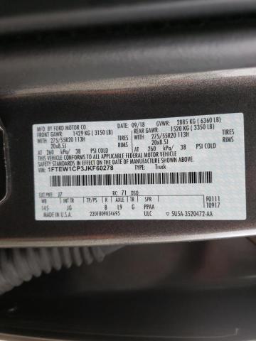 Photo 10 from auction – 2018 FORD F150 SUPER with VIN 1FTEW1CP3JKF60278