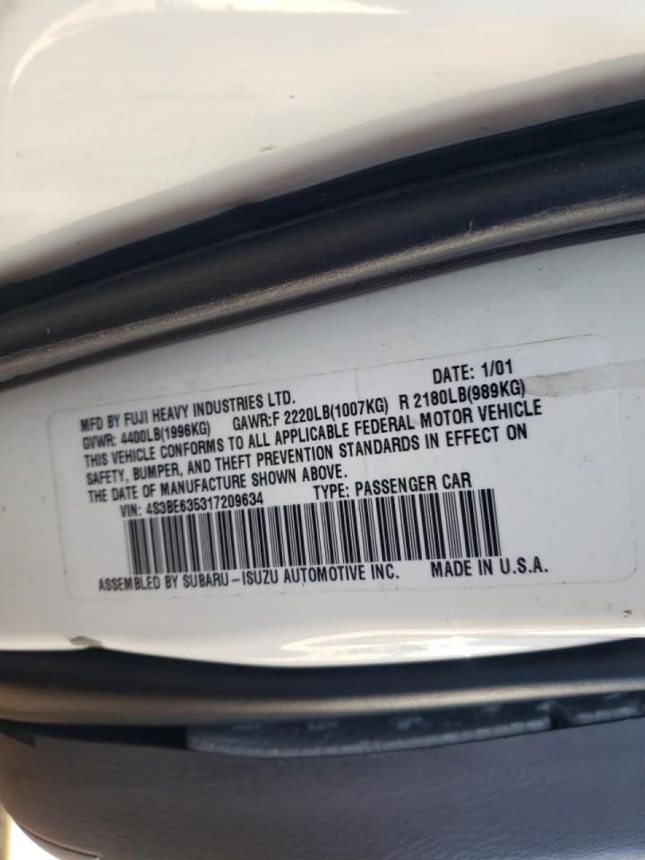 Photo 10 from auction – 2001 SUBARU LEGACY L with VIN 4S3BE635317209634