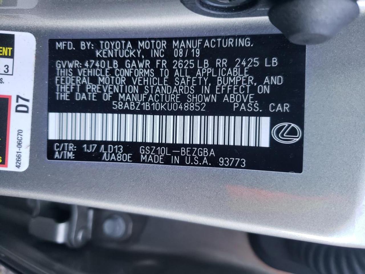 Photo 10 from auction – 2019 LEXUS ES 350 with VIN 58ABZ1B10KU048852