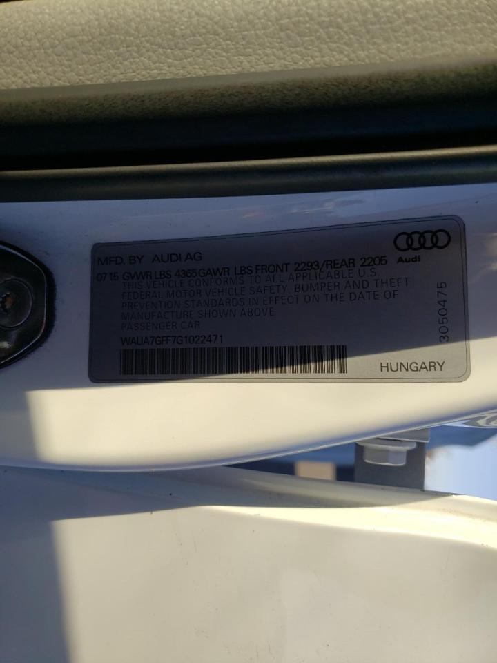 Photo 10 from auction – 2016 AUDI A3 PREMIUM with VIN WAUA7GFF7G1022471