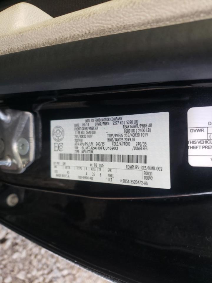 Photo 10 from auction – 2015 LINCOLN MKC with VIN 5LMTJ2AH0FUJ16903