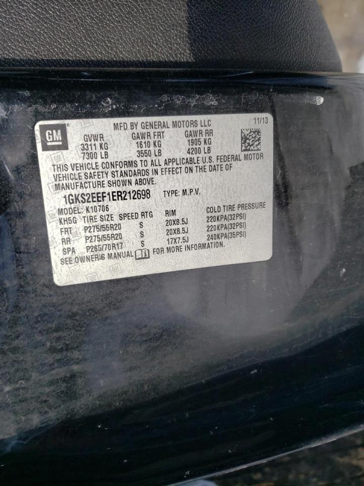 Photo 10 from auction – 2014 GMC YUKON DENA with VIN 1GKS2EEF1ER212698