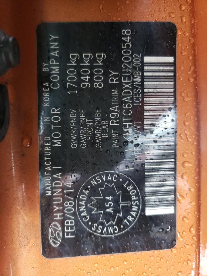 Photo 10 from auction – 2014 HYUNDAI VELOSTER with VIN KMHTC6ADXEU200548