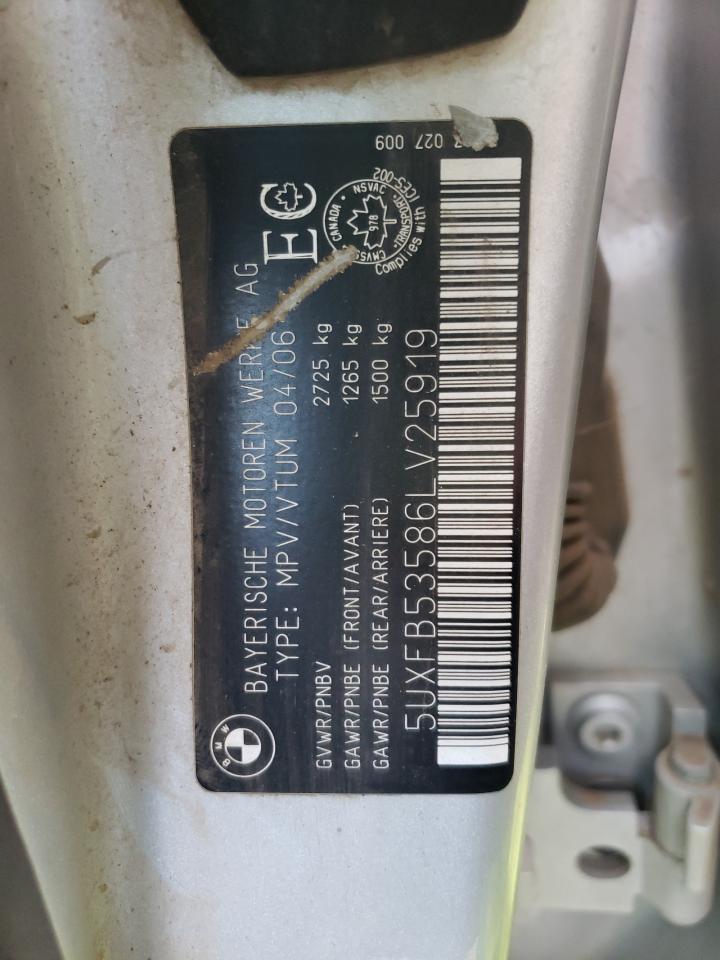 Photo 10 from auction – 2006 BMW X5 4.4I with VIN 5UXFB53586LV25919