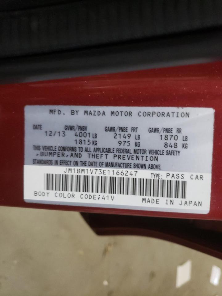 Photo 10 from auction – 2014 MAZDA 3 TOURING with VIN JM1BM1V73E1166247