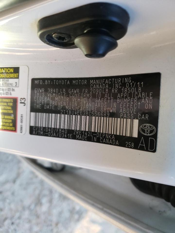 Photo 10 from auction – 2011 TOYOTA COROLLA BA with VIN 2T1BU4EE3BC556689