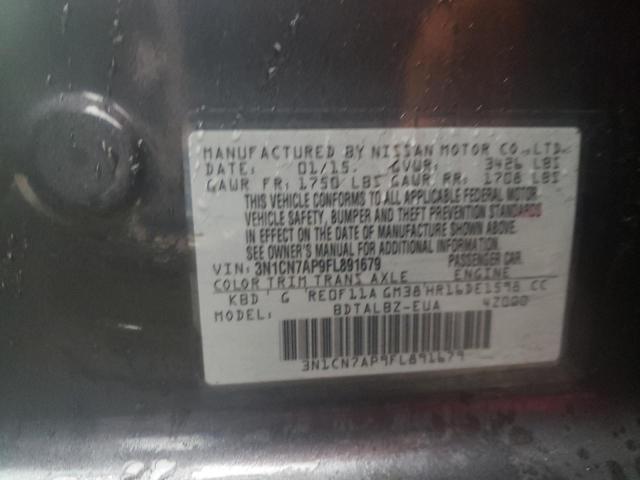 Foto 10 de la subasta – 2015 NISSAN VERSA con VIN 3N1CN7AP9FL891679