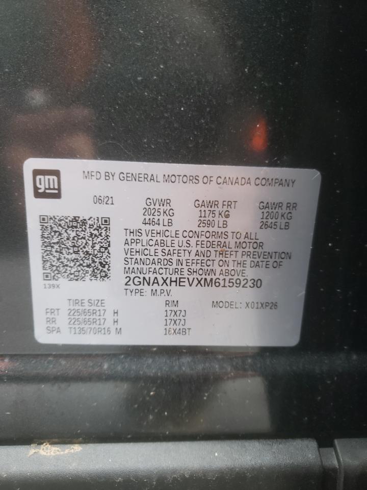 Photo 10 from auction – 2021 CHEVROLET EQUINOX LS with VIN 2GNAXHEVXM6159230