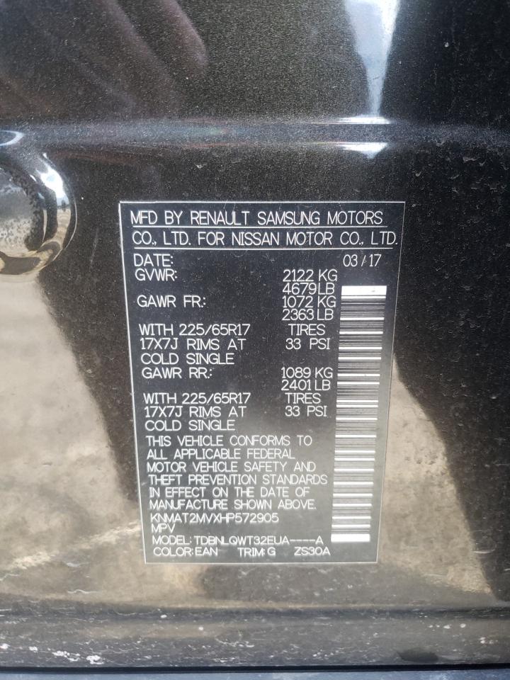 Photo 10 from auction – 2017 NISSAN ROGUE S with VIN KNMAT2MVXHP572905