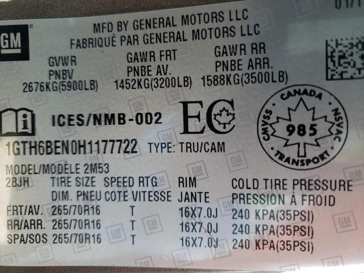 Photo 10 from auction – 2017 GMC CANYON with VIN 1GTH6BEN0H1177722