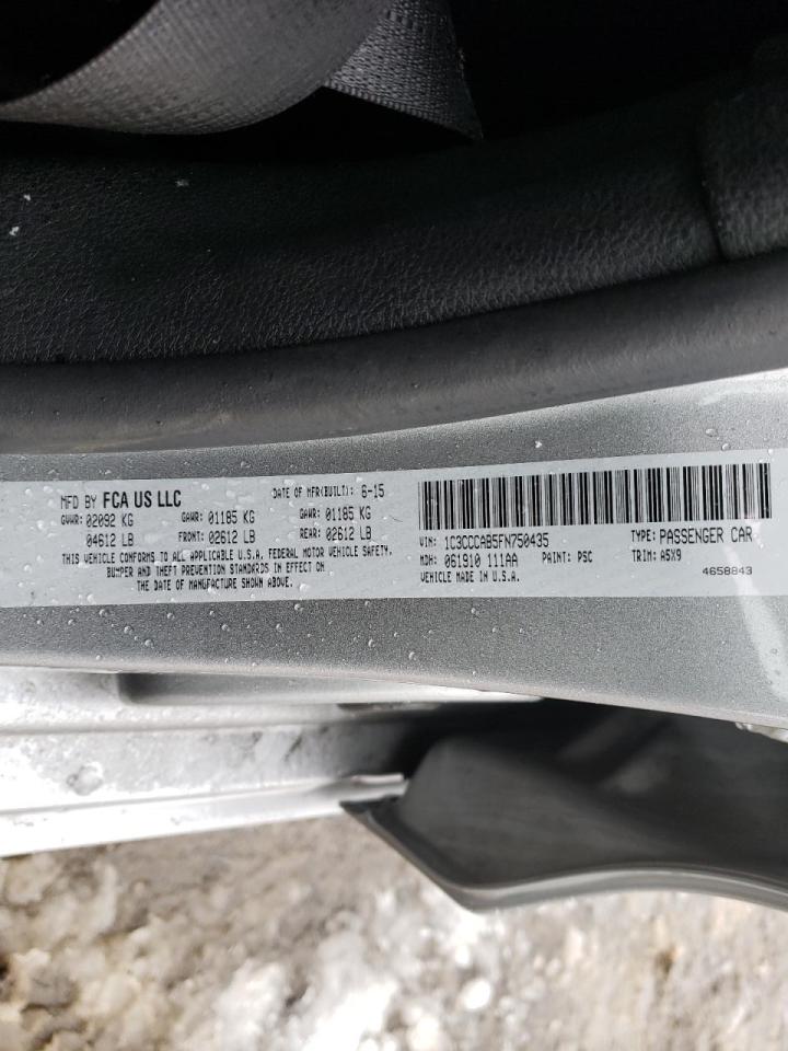 Photo 10 from auction – 2015 CHRYSLER 200 LIMITE with VIN 1C3CCCAB5FN750435