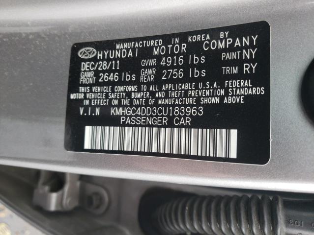 Photo 10 from auction – 2012 HYUNDAI GENESIS 3. with VIN KMHGC4DD3CU183963