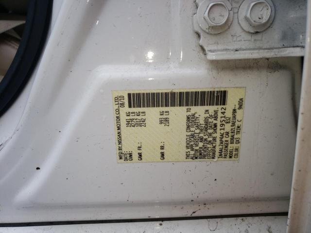 Photo 10 from auction – 2010 NISSAN ALTIMA BAS with VIN 1N4AL2AP4AC195142