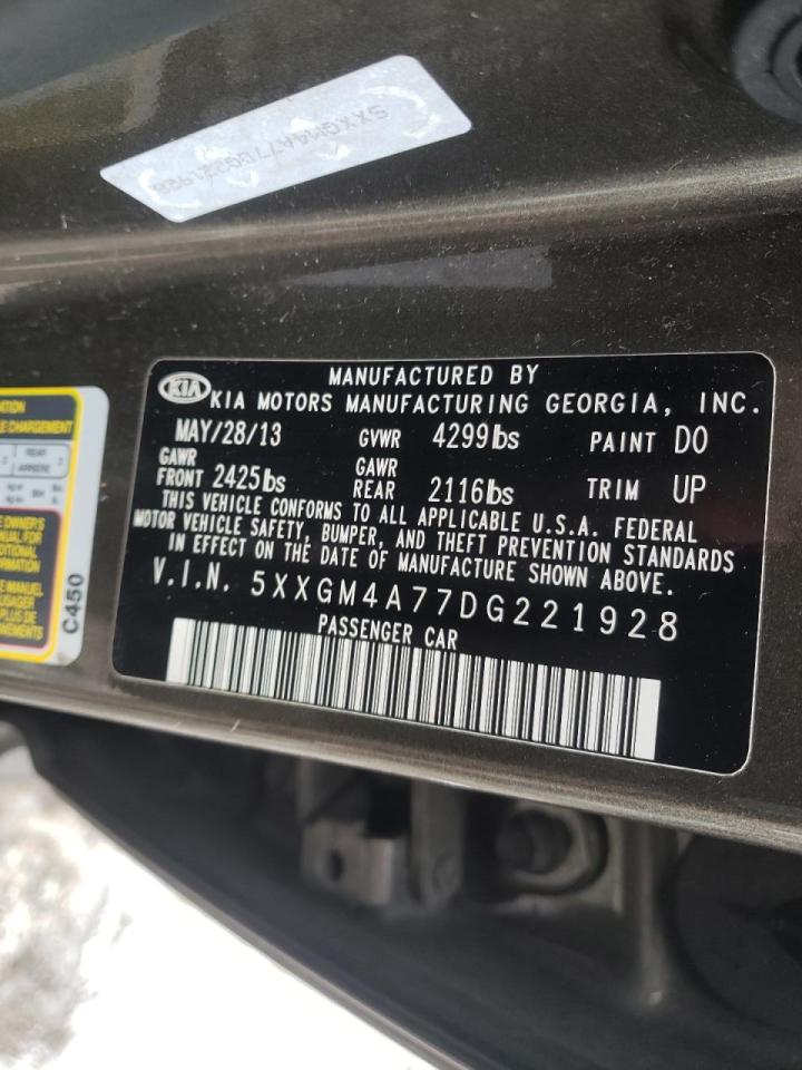 Photo 10 from auction – 2013 KIA OPTIMA LX with VIN 5XXGM4A77DG221928