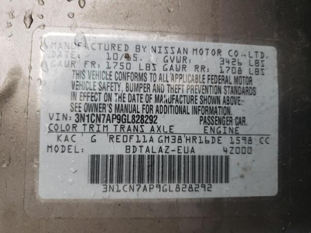 Photo 10 from auction – 2016 NISSAN VERSA S with VIN 3N1CN7AP9GL828292