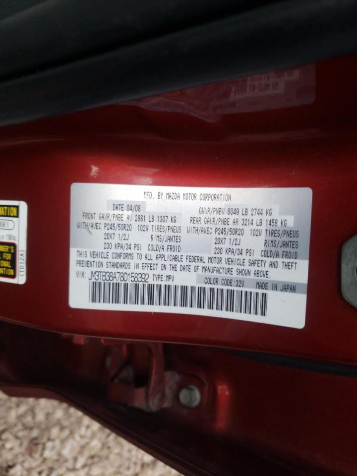 Фото 10 с аукциона – 2008 MAZDA CX-9 с VIN JM3TB38A780158392
