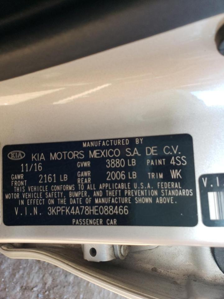 Photo 10 from auction – 2017 KIA FORTE LX with VIN 3KPFK4A78HE088466