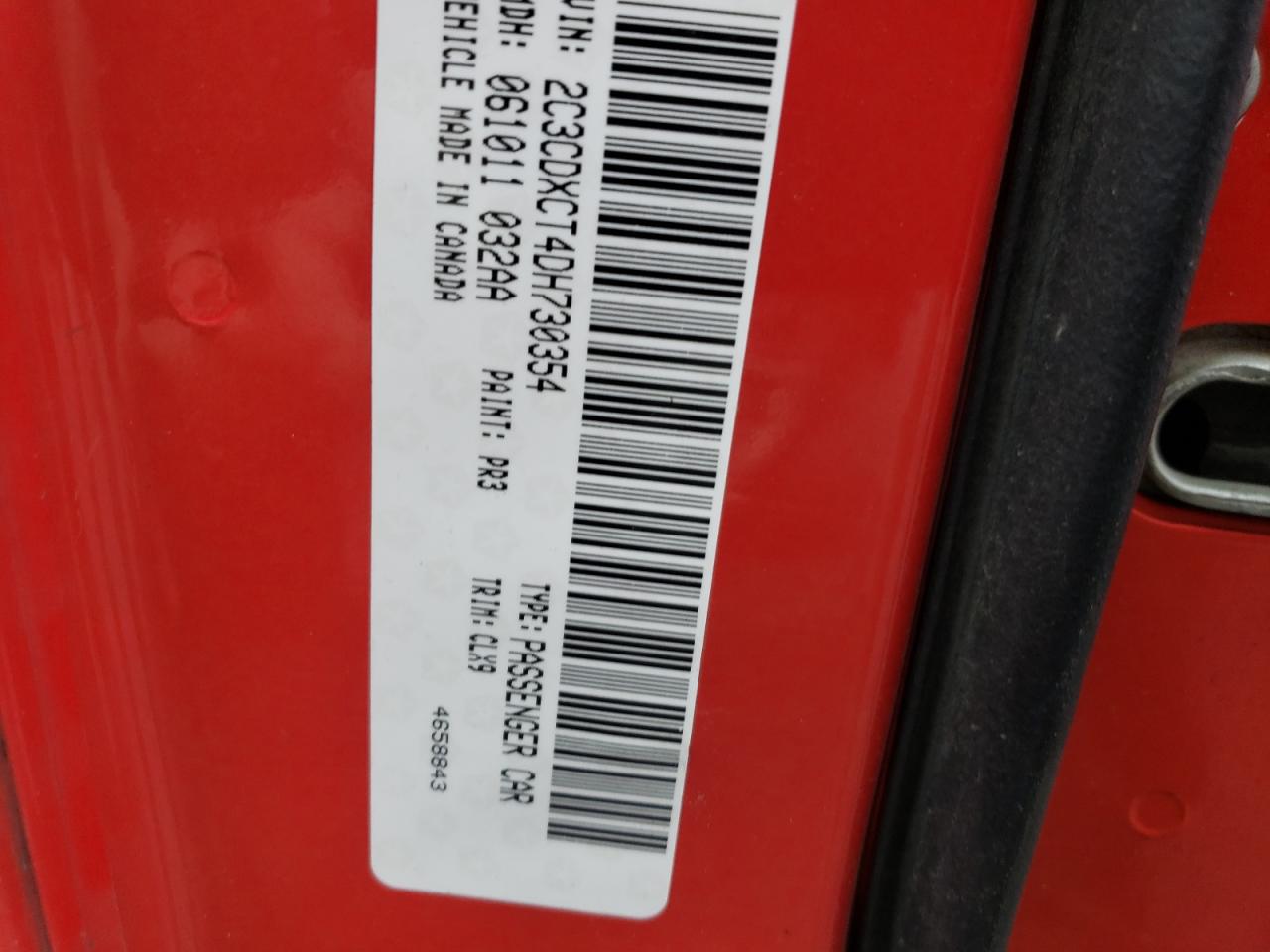 Photo 10 from auction – 2013 DODGE CHARGER R/ with VIN 2C3CDXCT4DH730354
