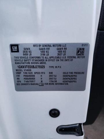 Photo 10 from auction – 2011 GMC ACADIA DEN with VIN 1GKKVTED0BJ276929