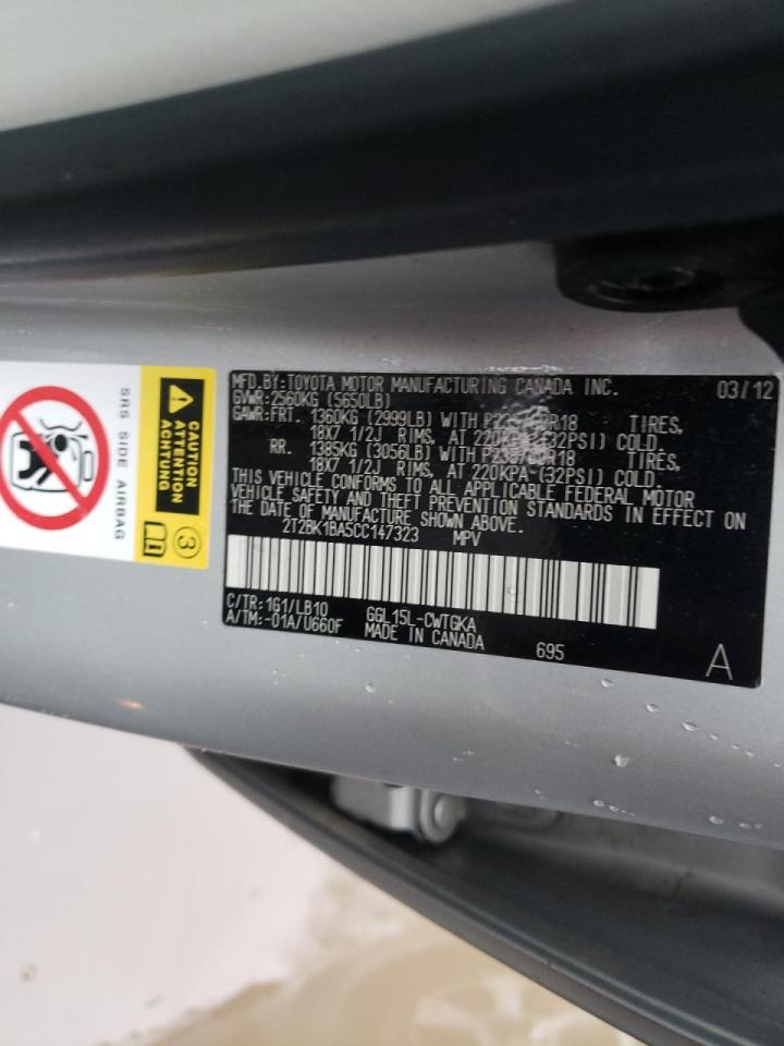 Photo 10 from auction – 2012 LEXUS RX 350 with VIN 2T2BK1BA5CC147323