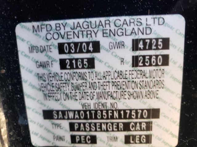 Photo 10 from auction – 2005 JAGUAR S-TYPE with VIN SAJWA01T85FN17570
