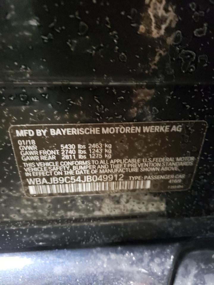 Photo 10 from auction – 2018 BMW M550XI with VIN WBAJB9C54JB049912