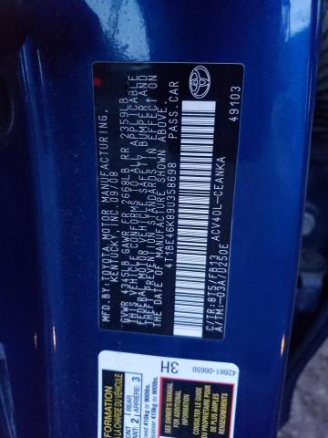 Photo 10 from auction – 2009 TOYOTA CAMRY BASE with VIN 4T1BE46K89U358698