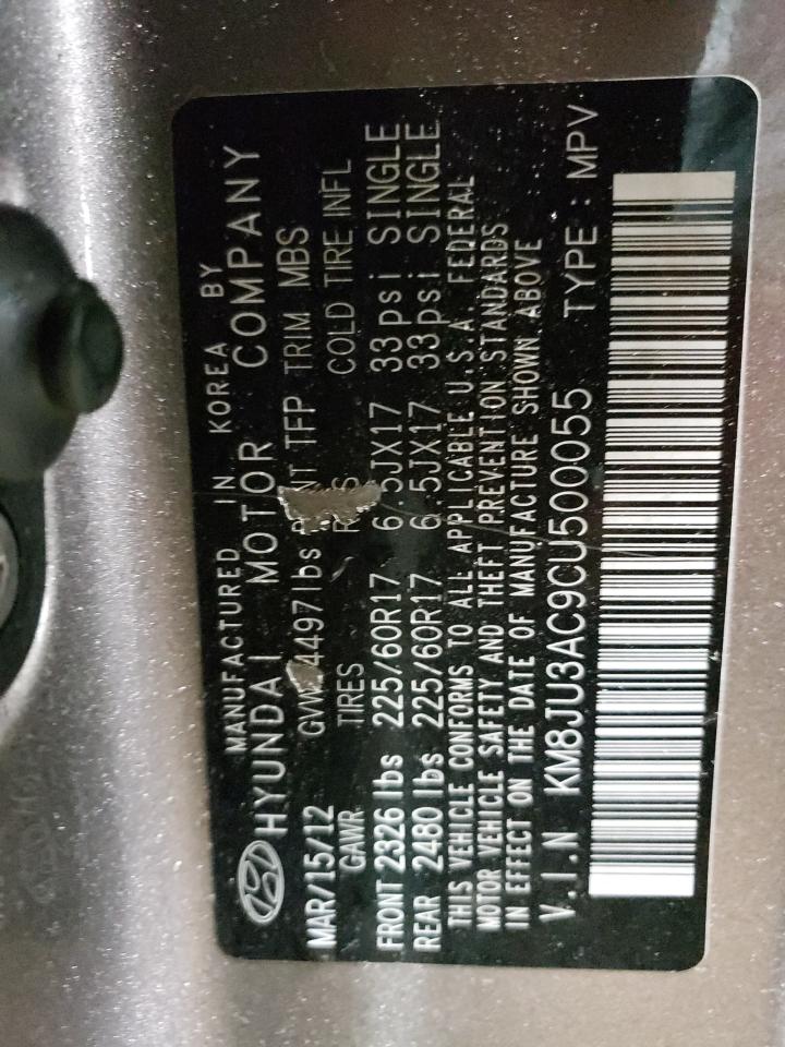 Photo 10 from auction – 2012 HYUNDAI TUCSON GLS with VIN KM8JU3AC9CU500055