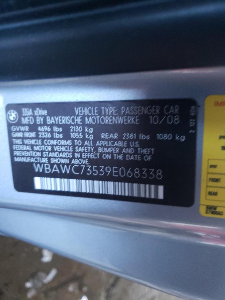 Photo 10 from auction – 2009 BMW 335 XI with VIN WBAWC73539E068338