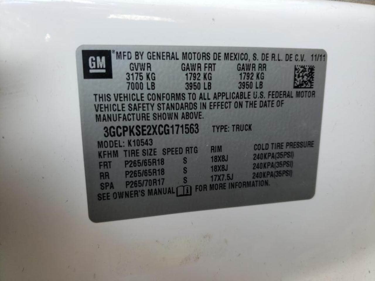 Photo 10 from auction – 2012 CHEVROLET SILVERADO with VIN 3GCPKSE2XCG171563