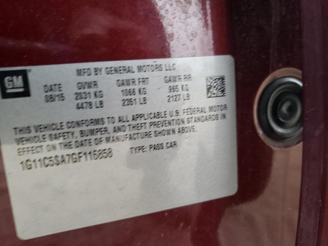 Photo 10 from auction – 2016 CHEVROLET MALIBU LIM with VIN 1G11C5SA7GF116858