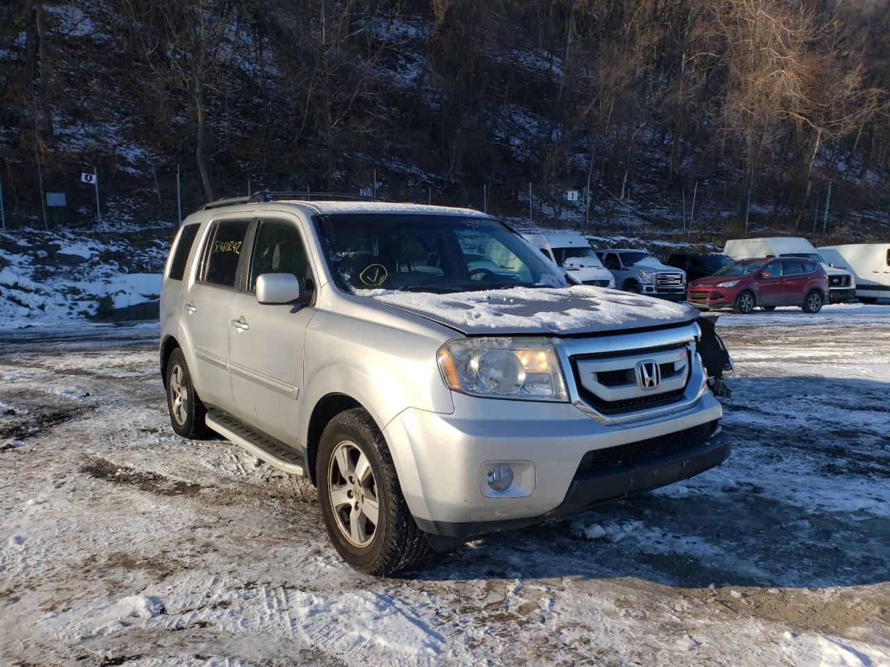 HONDA PILOT EXL 2011 with VIN 5FNYF4H54BB014142 - Photo from auction