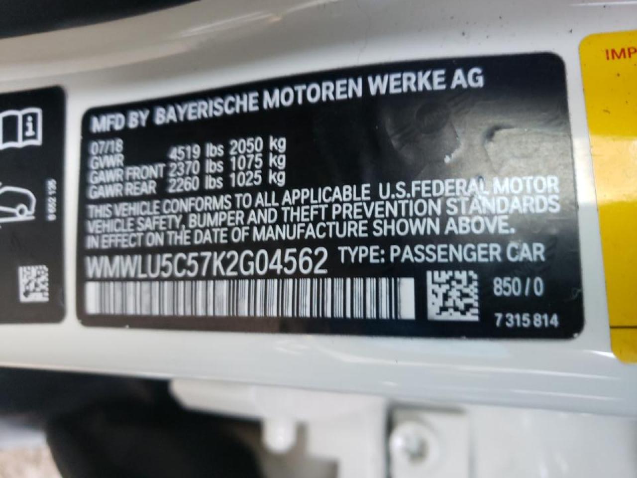 صورة رقم 10 من المزاد - 2019 MINI COOPER S C مع VIN WMWLU5C57K2G04562