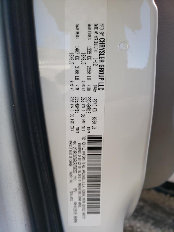 Photo 10 from auction – 2012 DODGE GRAND CARA with VIN 2C4RDGCG6CR258353