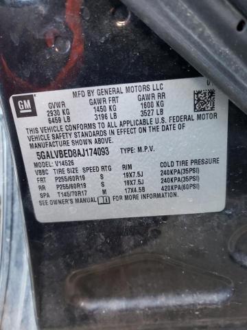 Photo 10 from auction – 2010 BUICK ENCLAVE CX with VIN 5GALVBED8AJ174093