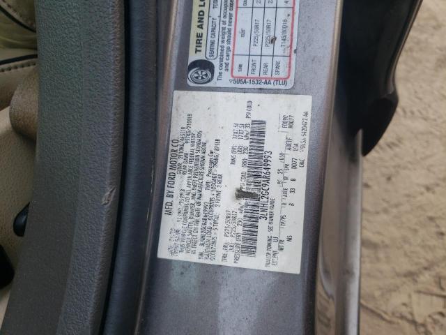 Zdjęcie 10 z aukcji – 2010 LINCOLN MKZ z VIN 3LNHL2GC9AR649993