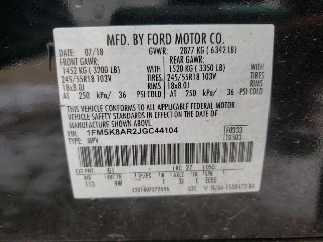 Photo 10 from auction – 2018 FORD EXPLORER P with VIN 1FM5K8AR2JGC44104