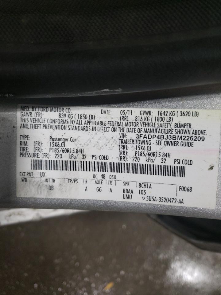 Photo 10 from auction – 2011 FORD FIESTA SE with VIN 3FADP4BJ3BM226209